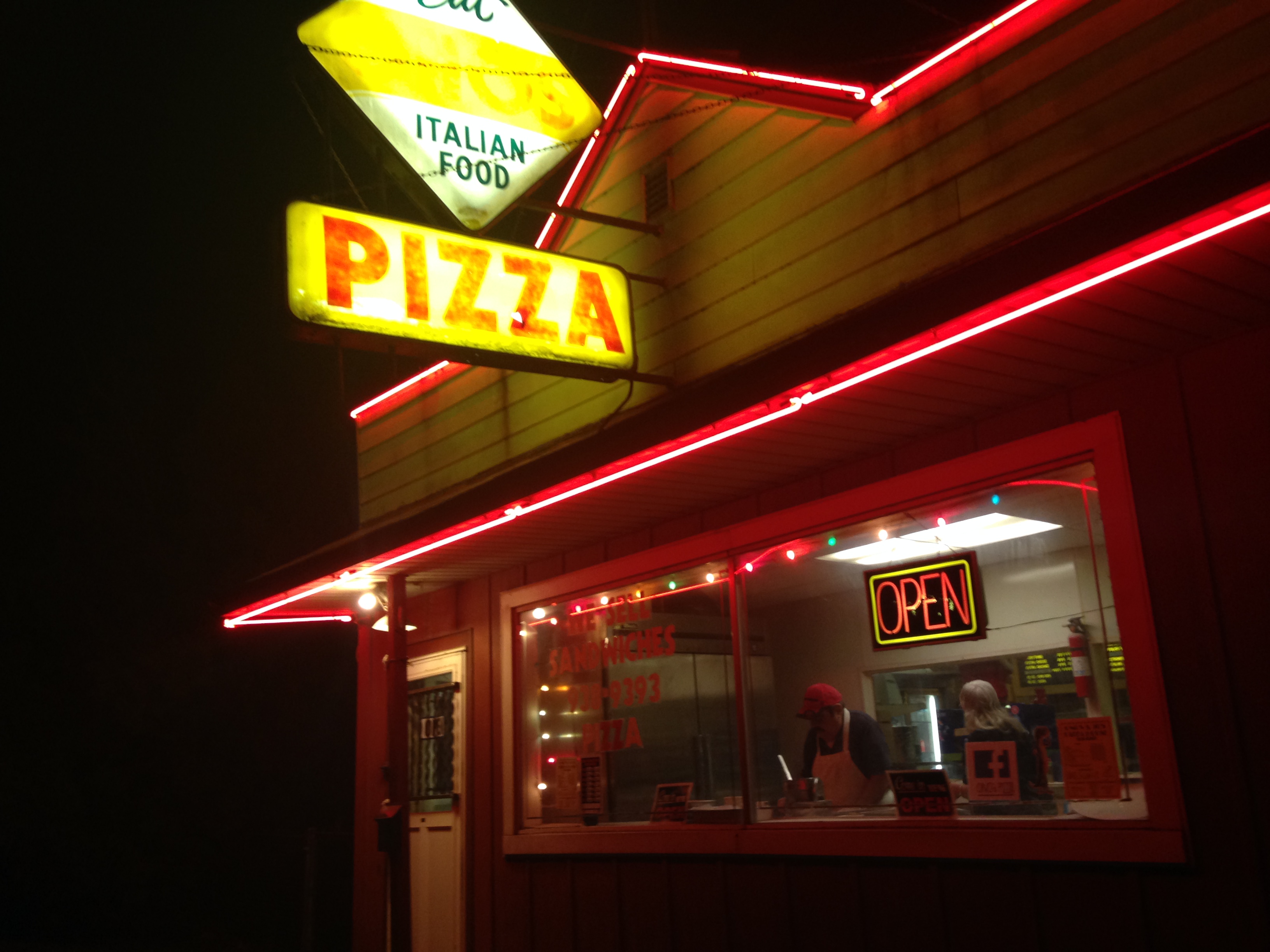 Sam and Kathy Rizzo Making Pizza at Ono's in Miller Beach, Gary, Indiana - December 20, 2014