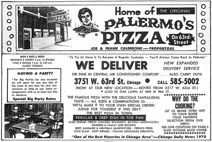 Palermo's New Location - Independent Directory, 1976 - Oak Lawn Public Library