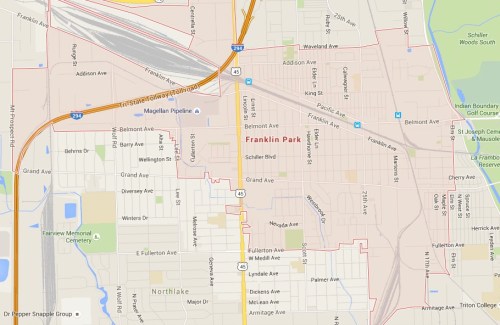 Jake's Pizza - Franklin Park Google Map