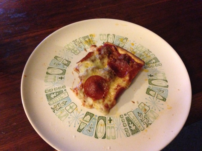 Sausage and pepperoni thin crust from Perry's Pizza Joynt