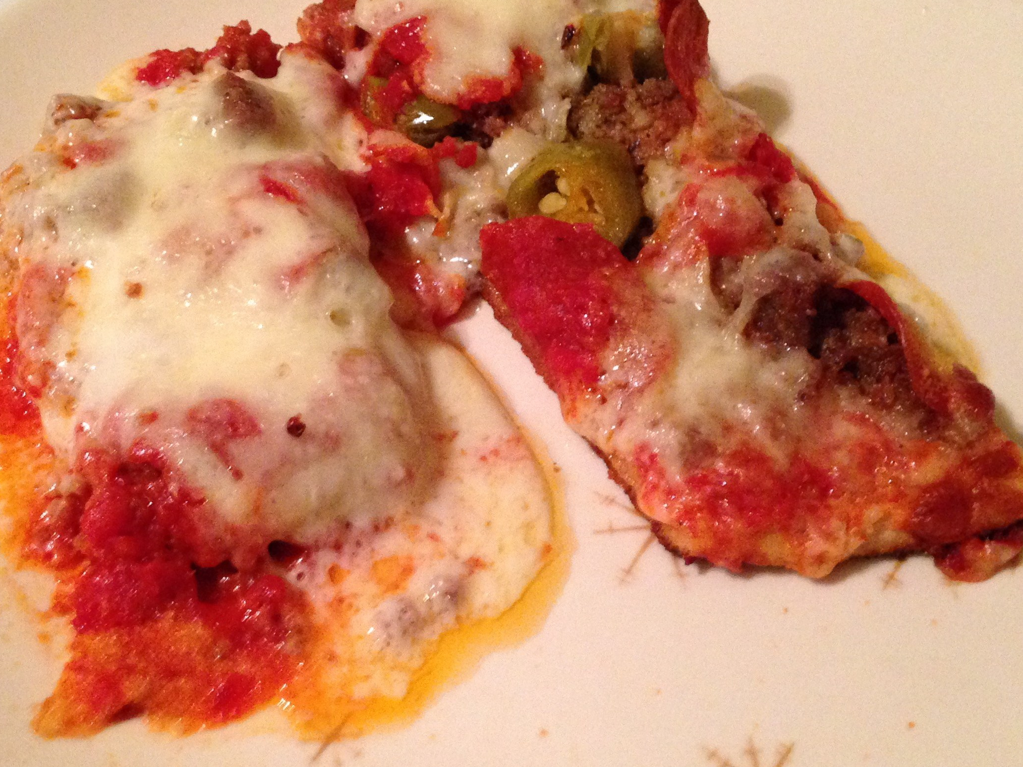 Slices of Sicilian Pizza from Ono's Pizza, Gary - December 2014