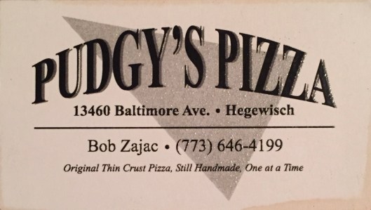 Pudgy's Pizza, Hegewisch - Business Card