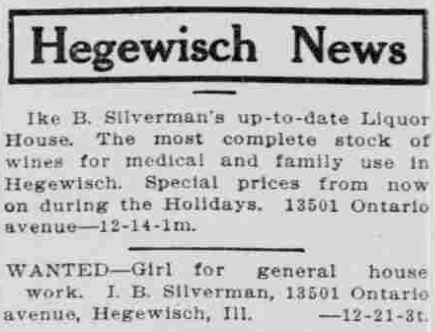 Ike B. Silverman - Lake County Times, December 21, 1906