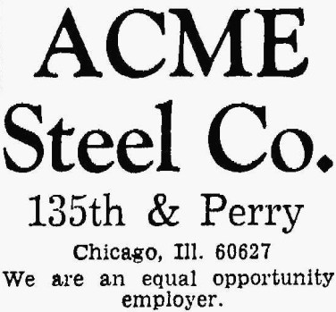 Acme Steel - The Pointer, October 3, 1963