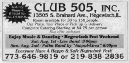 Club 505 - Lansing Pennysaver, July 28, 1998