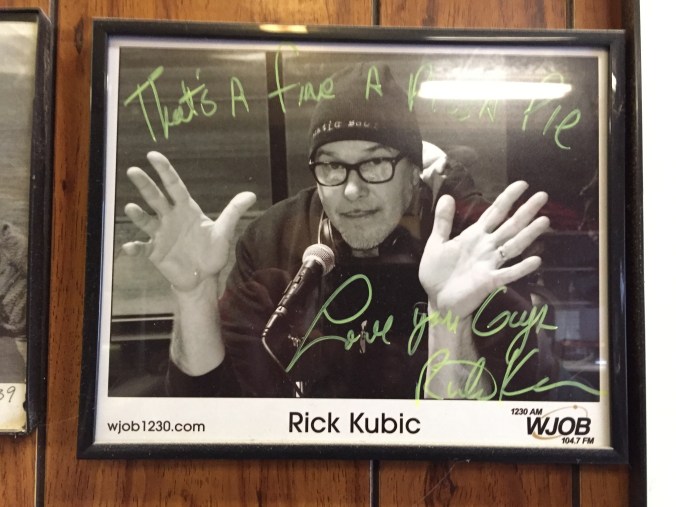Rick Kubic - Pudgy's Wall of Fame - Pudgy's Pizza, Hegewisch - Chicago Pizza Hound