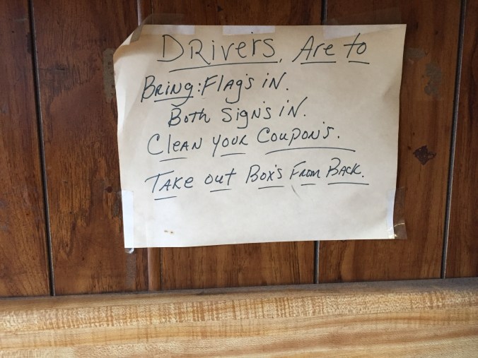 Instructions for Drivers at Pudgy's Pizza, Hegewisch