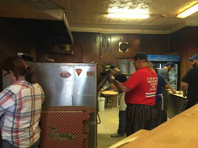 Donna, Bob, and Kitchen Staff at Pudgy's Pizza, Hegewisch March 2017
