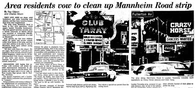 Area Residents Vow to Clean Up Mannheim Road Strip - Chicago Tribune, July 21, 1982 – Version 3
