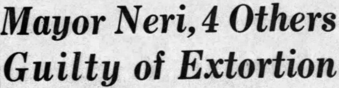 Northlake Mayor, 4 Others Guilty of Extortion - Chicago Tribune, October 28, 1967