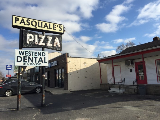 Neon Sign for Pasquale's and West Side Businesses - 16th Street, Indy - Speedway